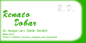 renato dobar business card