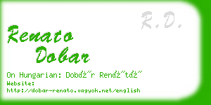 renato dobar business card